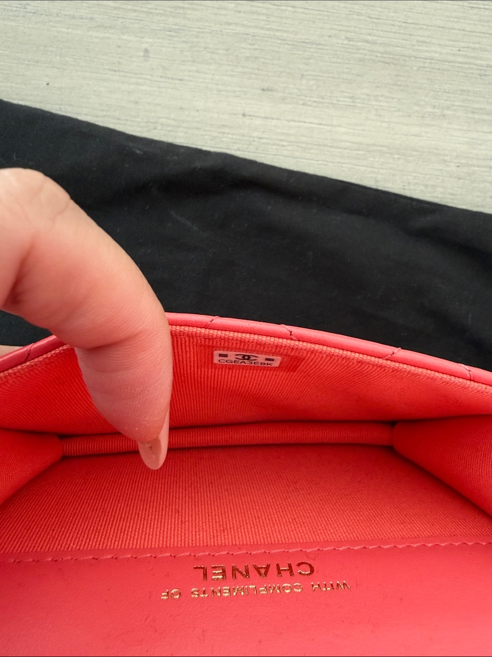 CHANEL Red Pink Quilted Mini Gold Chain Crossbody - Picture 11 of 15